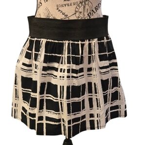 Vintage Soulmates Black and White Plaid Mini Skirt Sz L